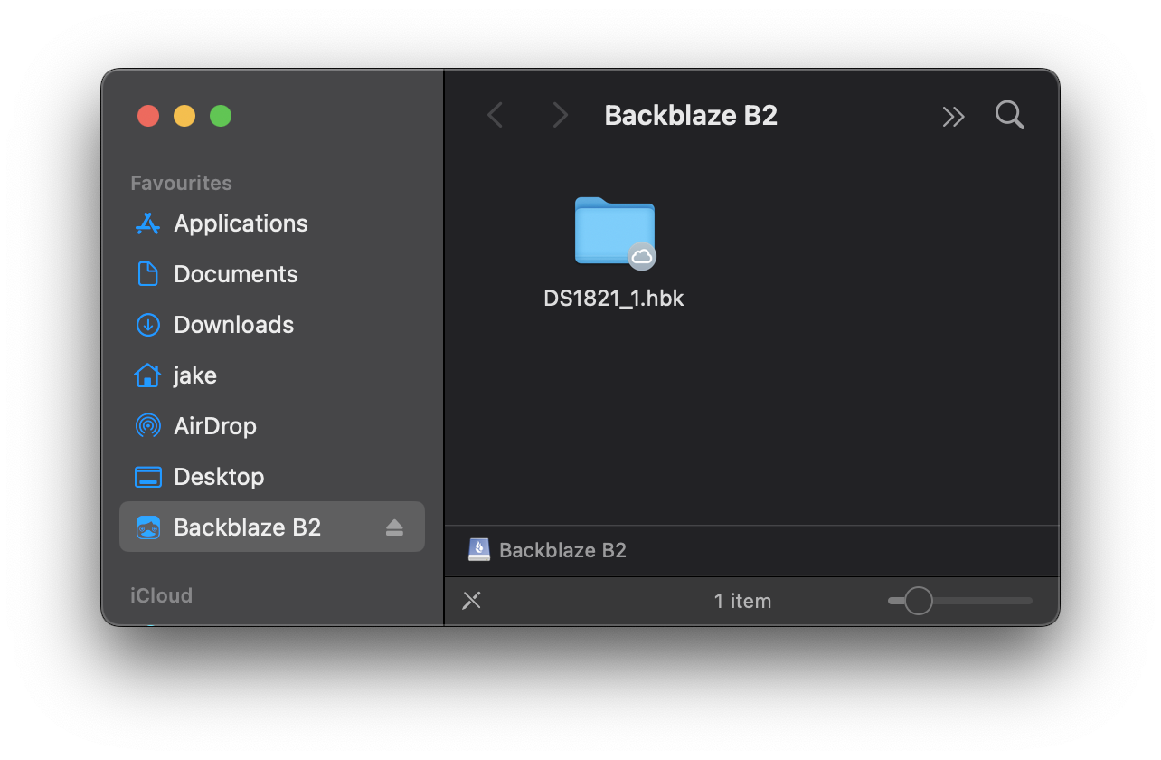 Backblaze B2 mounted as a volume using Mountain Duck